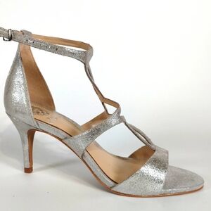 Vince Camuto Sparkling Silver Strappy Heels